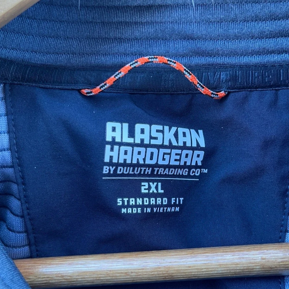 Alaskan Hardgear Duluth Trading Co 2XL Blue Ribbed Quarter Zip Pullover 90767